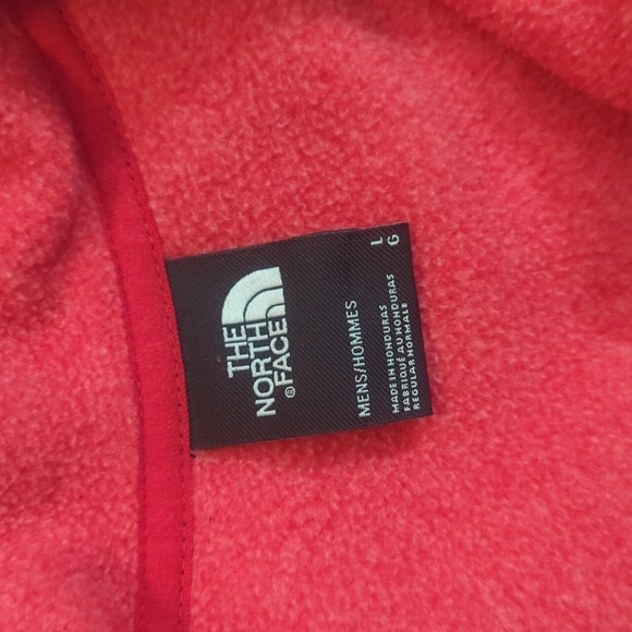 The North Face men's L Large 1/4 zip fleece red + black - Picture 3 of 10